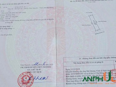 Cần bán lô đất giá ưu đãi tại Phường Phạm Ngũ Lão, TP Thủy Nguyên, Hải Phòng 0