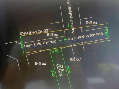 Đất Full Thổ Cư Sổ Hồng, Huỳnh Tấn Phát - Diện tích: 4m x 17m - Giá: 3 Tỷ 950 1