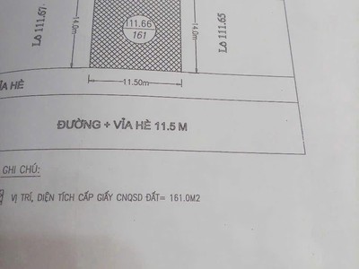 Bán đất biệt thự mặt phố Nguyễn Khoái, ph Tân Bình, TP Hải Dương, 161m2, mt 11.5m, vị trí đẹp 2