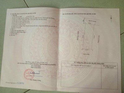 Cần bán lô đất ngõ 38 Tràng Cát, Hải An 59.8m2 giá chỉ 20tr/m2 0