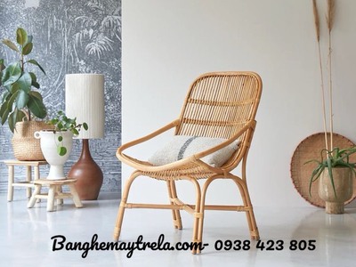 Ghế mây đơn kèm nệm 0