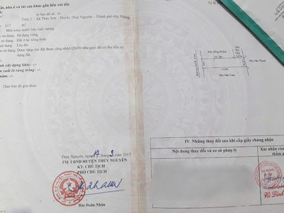  Bán Đất Thôn 2, Thuỷ Sơn, Đường Thông, Ngõ Oto, 117m2, Ngang 5m, Giá 2,x tỷ  0