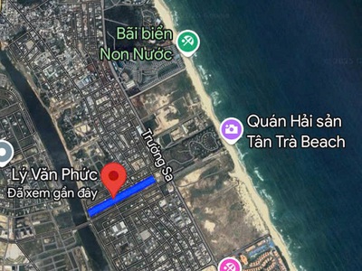 Cần bán lô đất biển tân trà, đường lý văn phức, vị trí đẹp, giá đầu tư 0