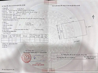 Bán 2 lô biệt thự liền nhau mặt đường Lương Văn Can, ph Tân Bình, TP HD, 374m2, mt 22m, vị trí đẹp 0