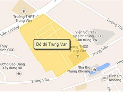 Chuyển nhượng đất dt 105m2,mt 9m vỉa hè đường 20m khu đô thị trung văn đường tố hữu -lê văn lương 2