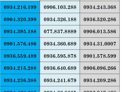 Sale lô sim trả trước mobifione - vào tên chính chủ 9