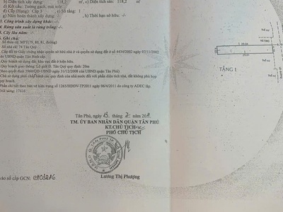 Cần bán nhà mặt tiền kinh doanh - đường tân quý, phường tân quý, quận tân phú. 4