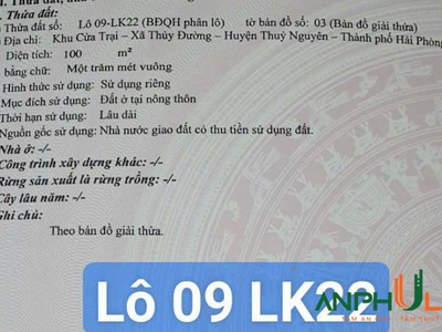 Bán siêu phẩm tuyến 2 khu đấu giá Cửa Trại, phường Thuỷ Đường, TP Thuỷ Nguyên, Hải Phòng 4