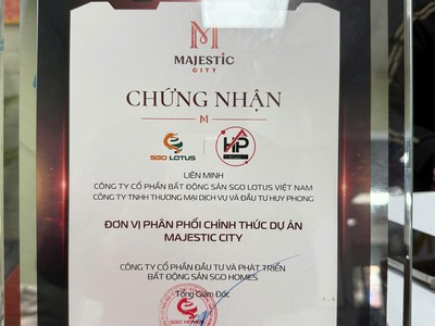 Chính thức có hđmb nhà phố dự án majestic city mỹ hào 1
