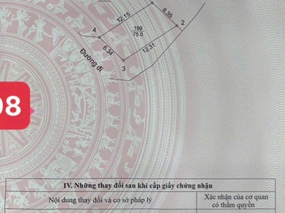 Bán mảnh đất 75m2 full thổ cư mặt tiền hơn 6m tại Quốc Oai Khu Đô Thị Vệ Tinh Hòa Lạc 0