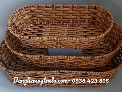 Khay đựng đồ mây nhựa 2