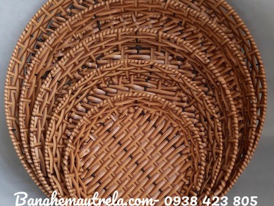Khay đựng đồ mây nhựa 6