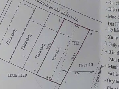 Bán lô đất diện tích 9,6m x 21m hẻm nhựa đường số 18 xã tam phước, huyện long đất. 4