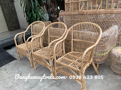 Ghế cafe mây tre đan 0
