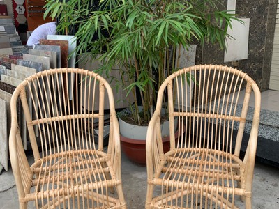 Ghế cafe mây tre đan 4