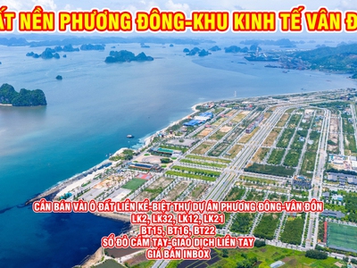 Cần chuyển nhượng vài ô đất biệt thự Phương Đông Vân Đồn 300m2, giá bán từ 25 triệu/m2 0