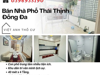 Bán nhà phố thái thịnh ngõ ba gác nhà kiên cố 40mx4t giá: 8.1 tỷ, lh: 0396935190. 0