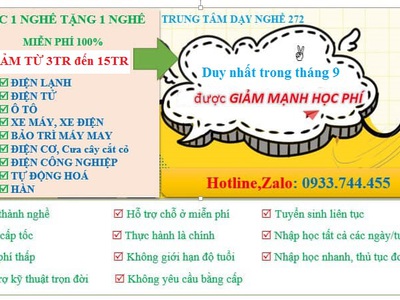 Dạy nghề cấp tốc tại bình dương, đồng nai, tp.hcm 0