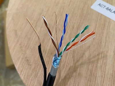 Cáp mạng CAT6A ngoài trời bọc bạc chống nhiễu FTP - có dây chịu lực gia cường - Outdoor ACT-6ALANOD 2