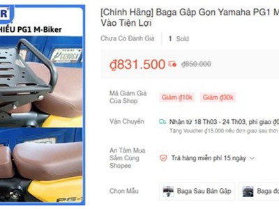 Baga gấp gọn-phụ kiện gắn xe máy  PG1 1