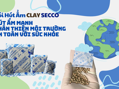 Gói hút ẩm Clay SECCO - Giải pháp hút ẩm tự nhiên, an toàn, thân thiện với môi trường  0