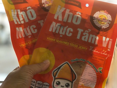 Khô Mực Tẩm Vị Chay Âu Lạc 50g 0