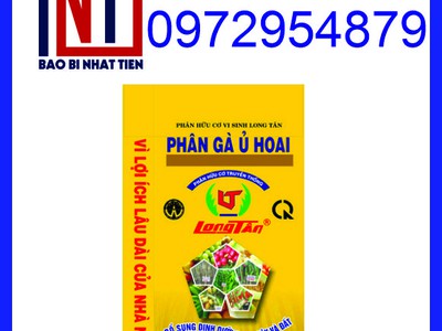 Bao bì phân bón 50kg ghép màng, bao PP đựng phân bón 50kg 10