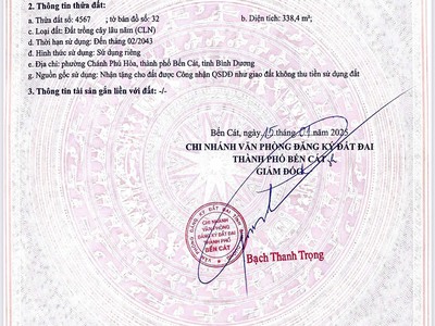 Bán đất tại đường 741, chánh phú hòa, bến cát, bình dương giá cực chất 1,26 tỷ, 339m2 1