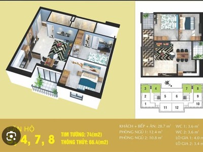 Bán căn góc 74m Tabudec Plaza Cầu Bươu. 2 ngủ, sổ đỏ, view thoáng. Nhỉnh 3.1 tỷ 1