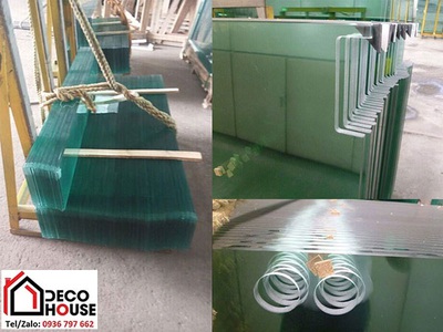 Gia công kính cường lực theo yêu cầu giá rẻ cho các thiết kế nội thất. 0