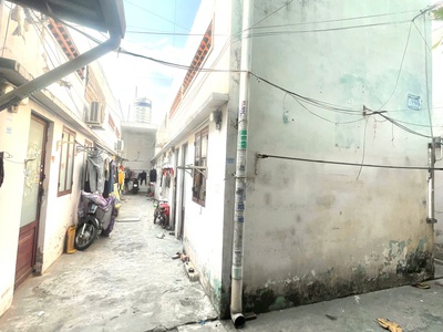 Bán dãy nhà trọ 12 phòng mặt tiền đường mỹ huề 1 - 12m thông khắp nơi - sát tô ký -  212m2  chỉ 3