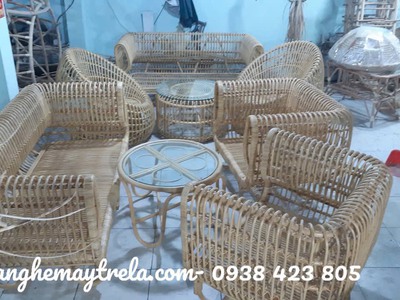 Bàn ghế sofa mây tự nhiên phòng khách 0