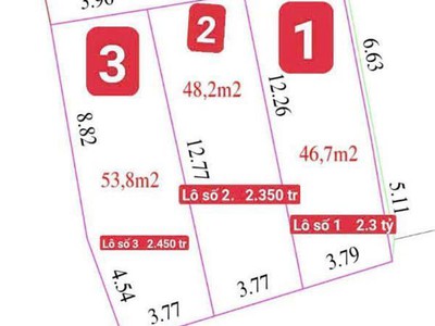 cơ hội đầu tư đất vuông vắn dt 46.7m sổ đỏ chính chủ giá 2 tỷ 3 1