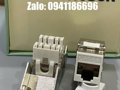 Ổ cắm RJ45 đa năng CAT6A FTP Shielded có chống nhiễu  100/1000  Ancomteck , mã ACT-S6A-001 sẵn hàng 10