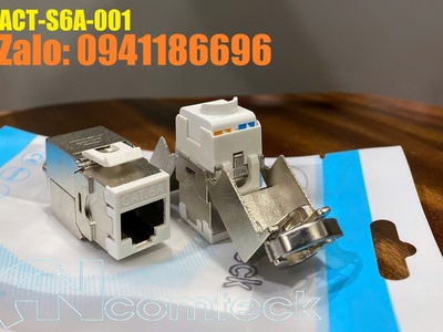 Ổ cắm RJ45 đa năng CAT6A FTP Shielded có chống nhiễu  100/1000  Ancomteck , mã ACT-S6A-001 sẵn hàng 9