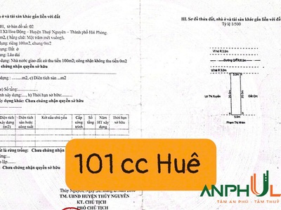 Cần bán duy nhất một lô chung cư Huê, Phường Hoa Động, TP Thủy Nguyên, Hải Phòng 0
