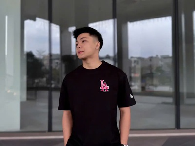 Áo Thun Nam Nữ unisex chữ LA Cực Đẹp 100 Chất Cotton 0