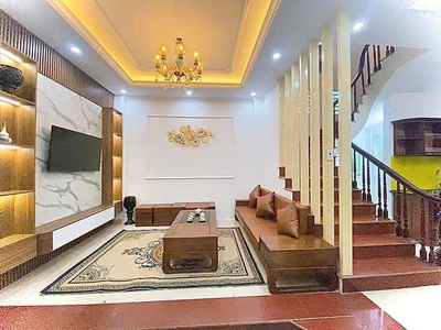 Nhà riêng Đại Mỗ gần Vạn Phúc ô tô đỗ cửa dt 52m 4 tầng nội thất xịn sò 0