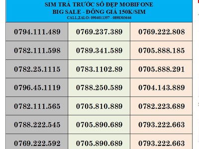 Xả lô sim trả trươc mobifone - vào tên chính chủ 3