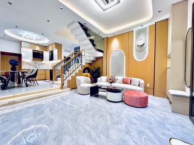 Nhà 4 tầng mới đẹp full nội thất hẻm xe hơi 0