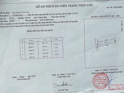Bán nhà ngõ tam trinh, mai động, hoàng mai, 85m , 3.8 tỷ 1
