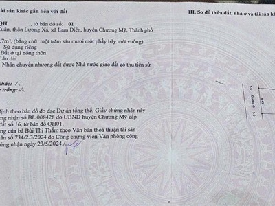 Đất đẹp- giá tốt cần bán nhanh lô đất vị trí tại huyện chương mỹ, tp hà nội 0