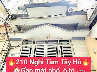 Hiếm- Tây Hồ- 210 Nghi Tàm- Gần Ô TÔ, Mặt phố- 4 tầng ở , kinh doanh- 8 tỷ 0
