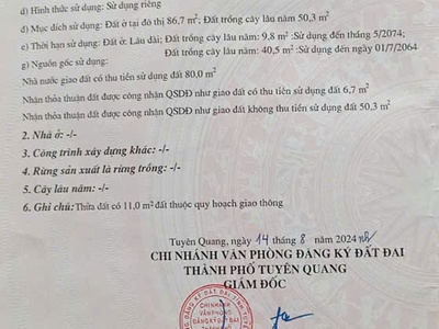 Chính chủ cần bán nhanh lô mặt đường chính vị trí đẹp tại tổ dân phố 15   tân hà   tuyên quang. 2