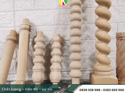Gia công tiện chân ghế gỗ tròn theo yêu cầu   Xưởng chuyên nhận hàng số lượng lớn 1
