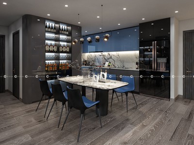 Tủ bếp Acrylic Tráng Gương Chống Trầy Và Ẩm Mốc 0