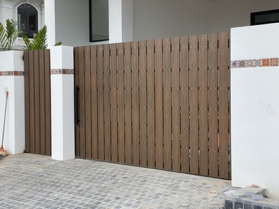 Thanh gỗ nhựa Ecowood dùng làm hàng rào, cổng 1