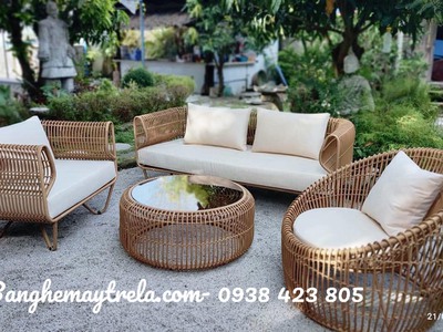 Bộ sofa tổ yến mây nhựa 4