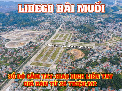Tổng hợp nguồn đất nền Lideco Bãi Muối cần chuyển nhượng giá tốt từ 36 triệu/m2 sổ đỏ 0