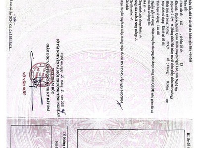 Chính chủ cần bán lô đất tại huyện nghi lộc, nghệ an - địa chỉ: khối 6 thị trấn quán hành, huyện 0